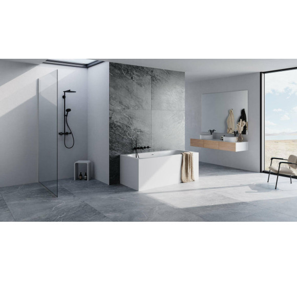 Balteco Xonyx VIGO akmens masės vonia 180x80 cm, baltos matinės spalvos