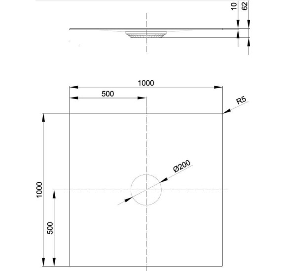 BetteAir plieninis dušo padas, 100x100cm, pasirinkite spalvą