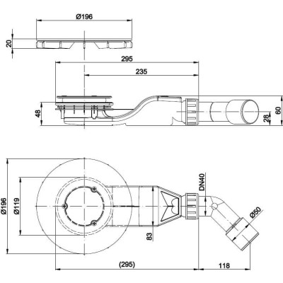 BetteAir dušo pado drenažas su emaliuotu dangteliu, pasirinkite spalvą