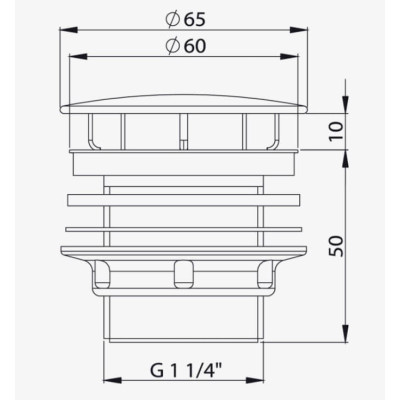 Bette fiksuotas dugno vožtuvas su emaliuotu dangteliu, pasirenkamos spalvos