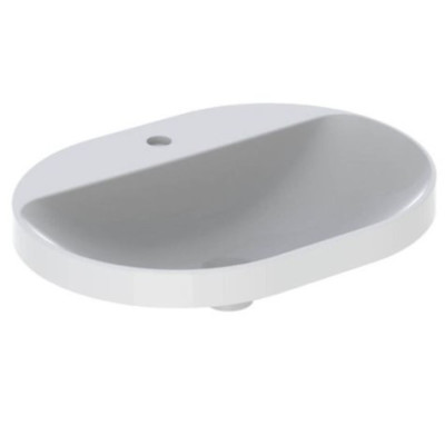 Geberit VARIFORM įleidžiamas praustuvas, elipsė su skyle maišytuvui, 60 cm