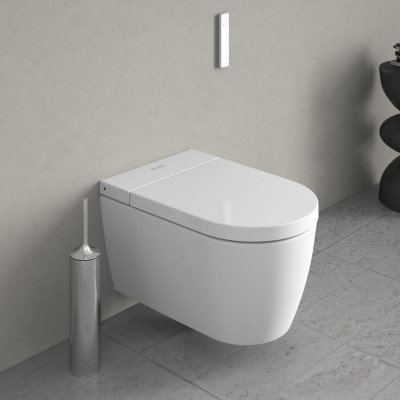 Duravit SensoWash® Starck f Lite Compact pakabinamas išmanus klozetas su "Soft Close" dangčiu