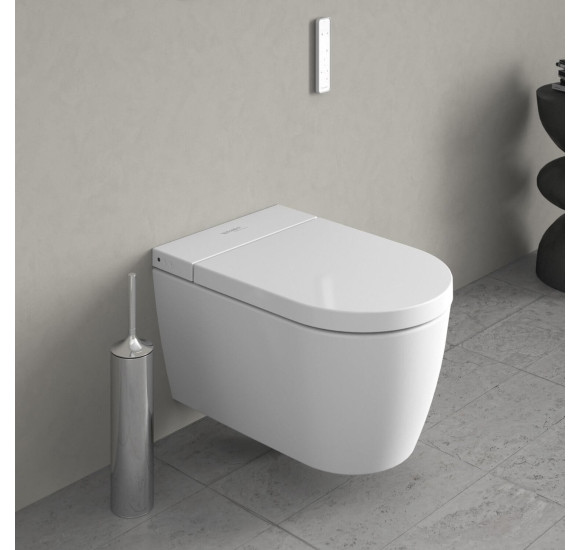 Duravit SensoWash® Starck f Lite Compact pakabinamas išmanus klozetas su "Soft Close" dangčiu