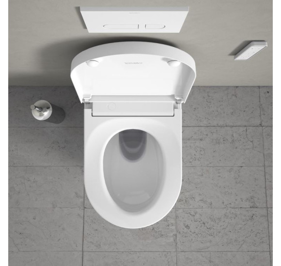 Duravit SensoWash® Starck f Lite Compact pakabinamas išmanus klozetas su "Soft Close" dangčiu