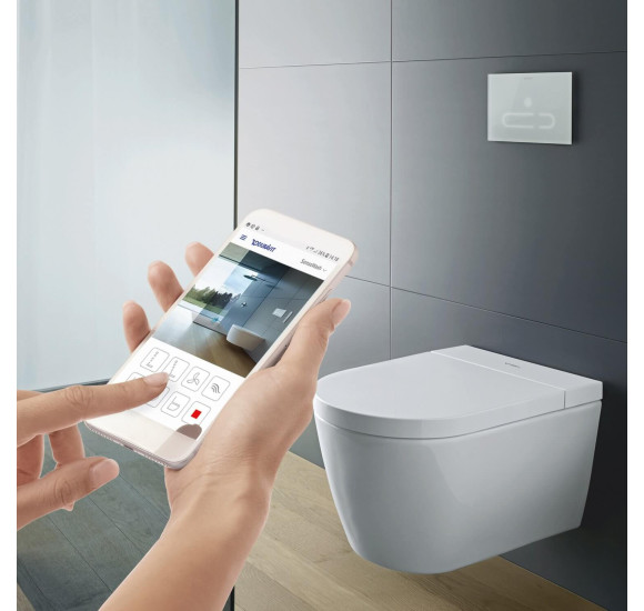 Duravit SensoWash® Starck f Lite Compact pakabinamas išmanus klozetas su "Soft Close" dangčiu
