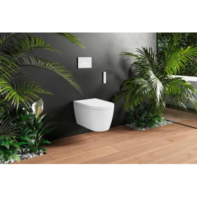 Duravit SensoWash® Starck f Lite Compact pakabinamas išmanus klozetas su "Soft Close" dangčiu