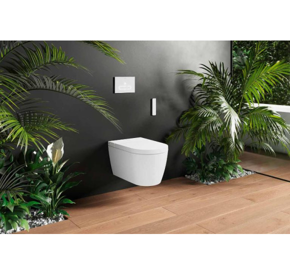 Duravit SensoWash® Starck f Lite Compact pakabinamas išmanus klozetas su "Soft Close" dangčiu