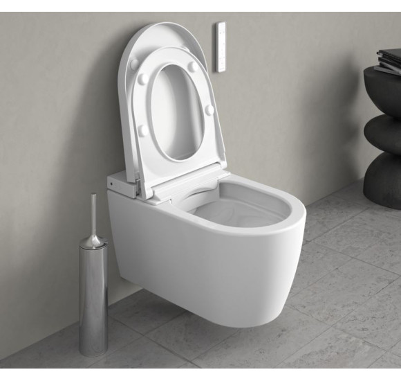 Duravit SensoWash® Starck f Lite Compact pakabinamas išmanus klozetas su "Soft Close" dangčiu