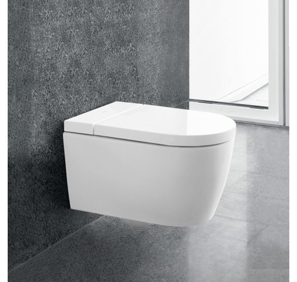 Duravit SensoWash® Starck f Lite Compact pakabinamas išmanus klozetas su "Soft Close" dangčiu