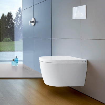 Duravit SensoWash® Starck f Lite Compact pakabinamas išmanus klozetas su "Soft Close" dangčiu