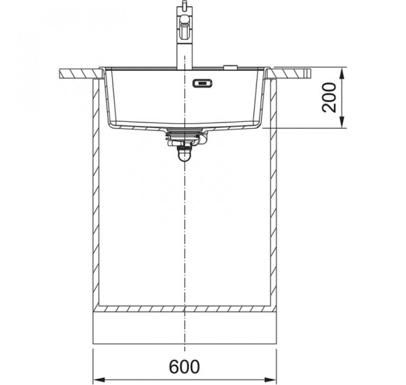 IŠPARDAVIMAS. Franke MRG 610-52 A plautuvė montuojama ant stalviršio, juoda matinė (išgręžtos skylės)