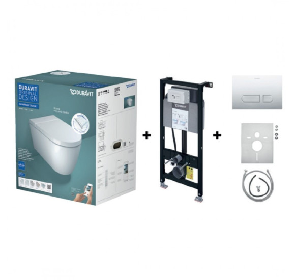 Duravit Sensowash® Starck f Lite Set išmanaus klozeto komplektas, baltos blizgios spalvos