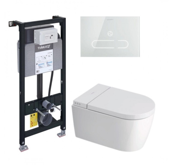Duravit Sensowash® Starck f Plus Set išmanaus klozeto komplektas, baltos blizgios spalvos
