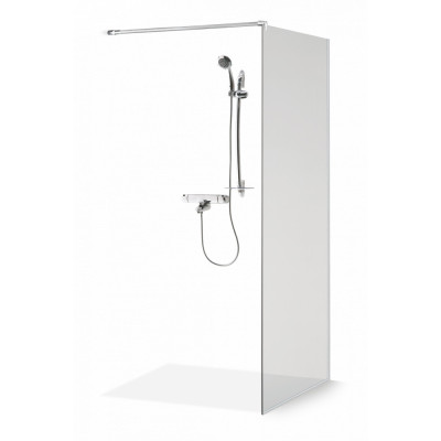 IŠPARDAVIMAS. Brasta Glass dušo sienelė (kampinis laikiklis) 750x2000mm, skaidrus 6mm stiklas