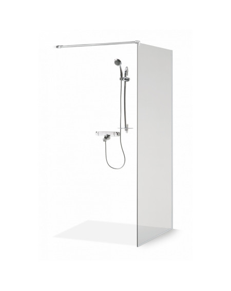 IŠPARDAVIMAS. Brasta Glass dušo sienelė (kampinis laikiklis) 750x2000mm, skaidrus 6mm stiklas