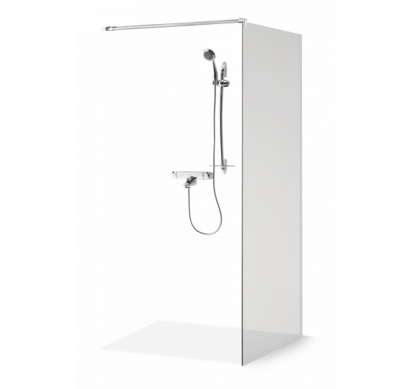 IŠPARDAVIMAS. Brasta Glass dušo sienelė (kampinis laikiklis) 750x2000mm, skaidrus 6mm stiklas