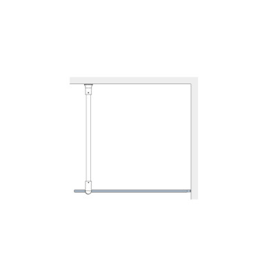 IŠPARDAVIMAS. Brasta Glass dušo sienelė (kampinis laikiklis) 750x2000mm, skaidrus 6mm stiklas