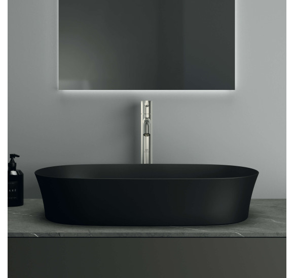 Ideal Standard Ipalyss E1396V3 ant stalviršio pastatomas praustuvas 60 cm, juodos matinės spalvos