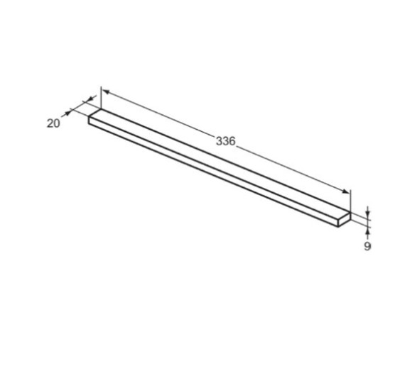 Ideal Standard i.life rankenėlė spintelei T5742AA, 336 mm ilgio, pasirinkite spalvą