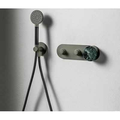 QD MagistroLab ETERNAL progresyvinė,potinkinė dušo sistema su marmuro rankenėle