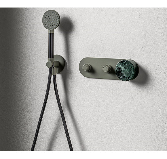 QD MagistroLab ETERNAL progresyvinė,potinkinė dušo sistema su marmuro rankenėle