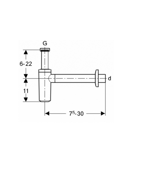 Geberit savaime išsivalantis praustuvo sifonas, chromuotas blizgus