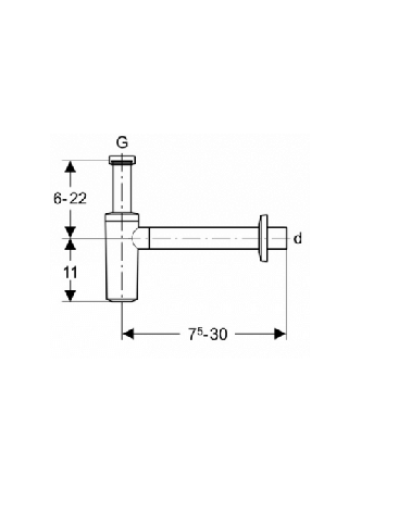 Geberit savaime išsivalantis praustuvo sifonas, chromuotas blizgus