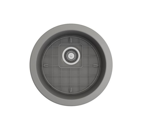 IŠPARDAVIMAS. Bocchi Sotto keramikinė virtuvinė plautuvė 50cm, montuojama iš apačios, pilka