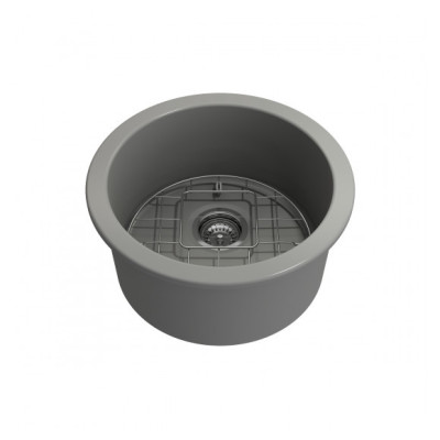 IŠPARDAVIMAS. Bocchi Sotto keramikinė virtuvinė plautuvė 50cm, montuojama iš apačios, pilka