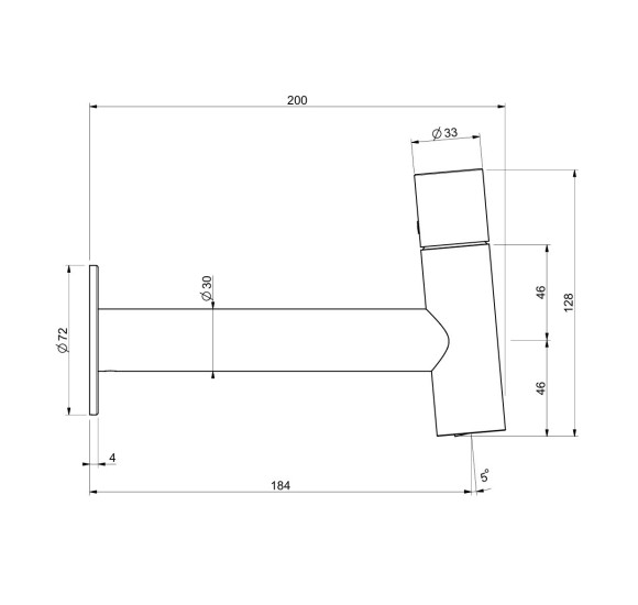 QD MagistroLab HAMMER sieninis praustuvo maišytuvas, be potinkinės dalies