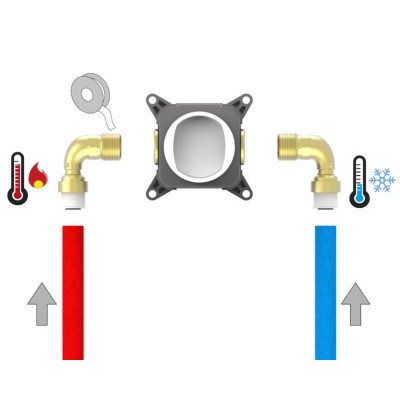 QD Magistrolab potinkinė dėžutė praustuvo maišytuvui (Hammer serija)