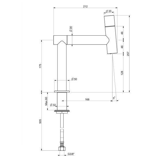 QD MagistroLab Hammer praustuvo maišytuvas, pasirinkite spalvą