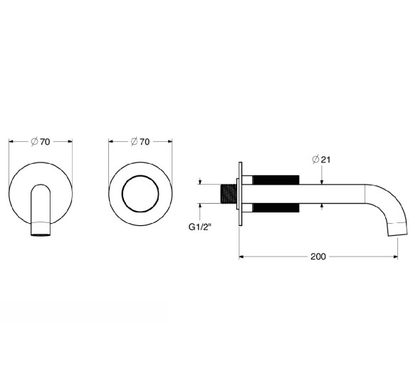 QD MagistroLab GRANO Sieninis praustuvo maišytuvas, be potinkinės dalies, pasirinkite spalvą