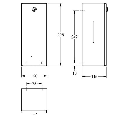 KWC Rodan elektroninis dezinfekanto dozatorius iš nerūdijančio plieno, 800ml talpos, matinis