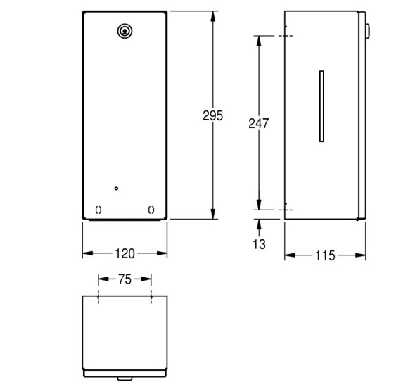 KWC Rodan elektroninis dezinfekanto dozatorius iš nerūdijančio plieno, 800ml talpos, matinis