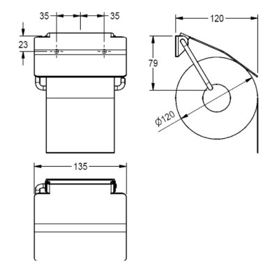 KWC Rodan WC popieriaus laikiklis iš nerūdijančio plieno, matinis