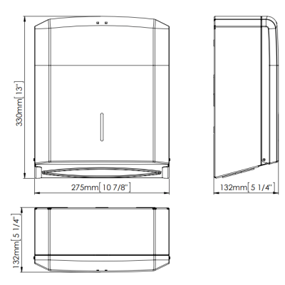 Mediclinics sieninis popierinių rankšluosčių dozatorius, pasirinkite spalvą