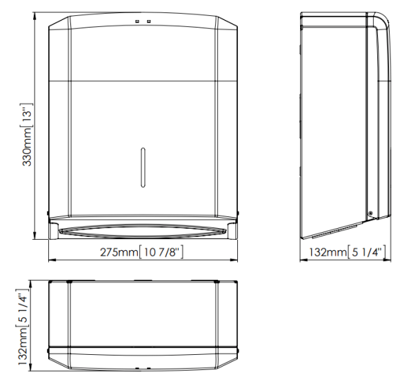 Mediclinics sieninis popierinių rankšluosčių dozatorius, pasirinkite spalvą