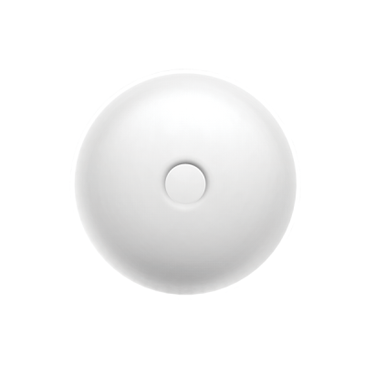 Balteco NEO C Xonyx akmens masės pastatomas praustuvas, 41 cm skersmens, baltos matinės spalvos, dugno vožtuvas komplekte