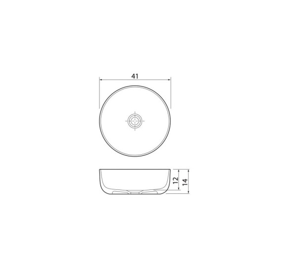 Balteco NEO C Xonyx akmens masės pastatomas praustuvas, 41 cm skersmens, baltos matinės spalvos, dugno vožtuvas komplekte