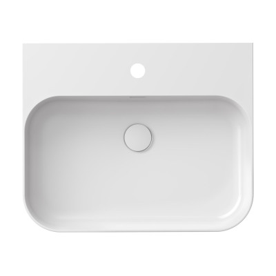 Ravak keraminis praustuvas Ceramic Slim R Wall, su anga perpildymui, baltos blizgios spalvos