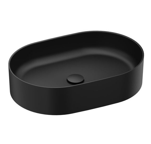 Ravak keraminis praustuvas Ceramic Slim O, be angos perpildymui, antracito matinės spalvos