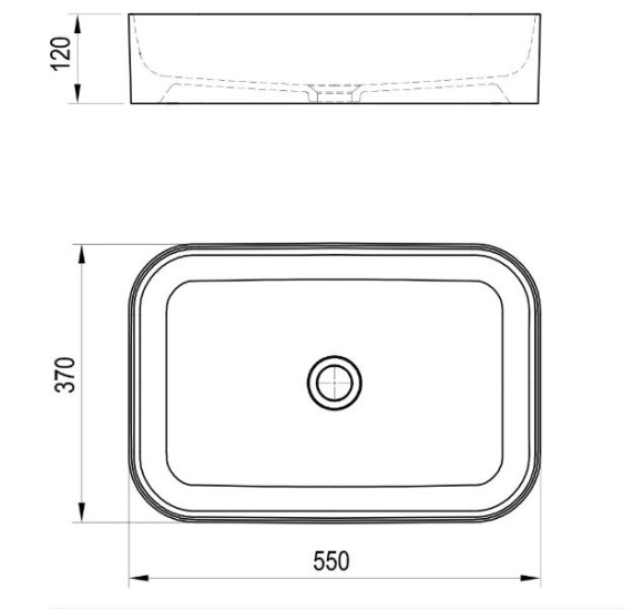 Ravak keraminis praustuvas Ceramic Slim R, be angos perpildymui, antracito matinės spalvos