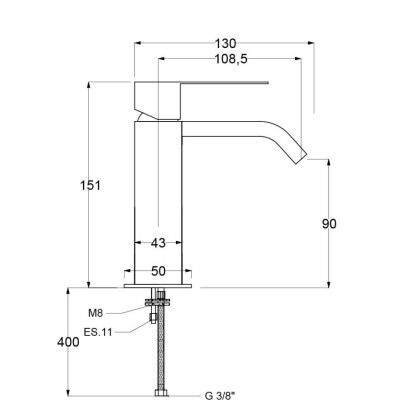 QD MagistroLab Swanky praustuvo maišytuvas, chromo sp.