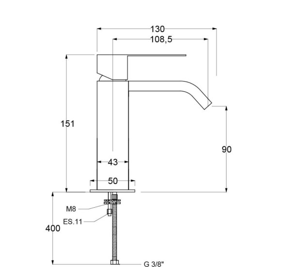 QD MagistroLab Swanky praustuvo maišytuvas, chromo sp.
