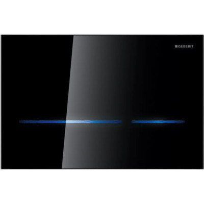 Geberit Sigma elektroninis vandens nuleidimo klavišas be transformatoriaus, juodas stiklas