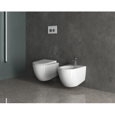 DuraSeramik Siena pakab. klozetas, rimless, su SF dangčiu komplekte