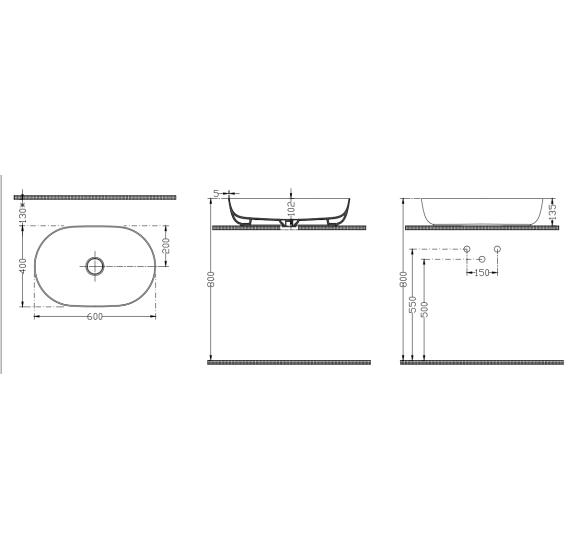 DuraSeramik Rose praustuvas 60x40