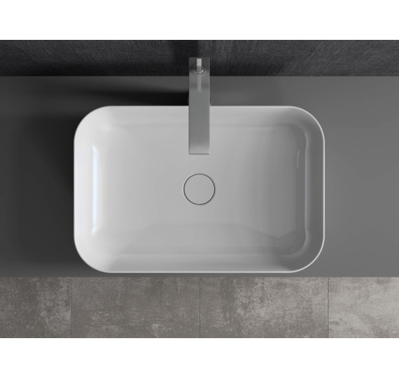 DuraSeramik Orfe praustuvas 60x40,  blizgus baltas