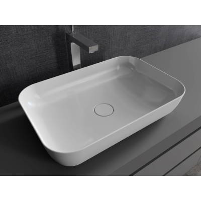 DuraSeramik Orfe praustuvas 60x40,  blizgus baltas